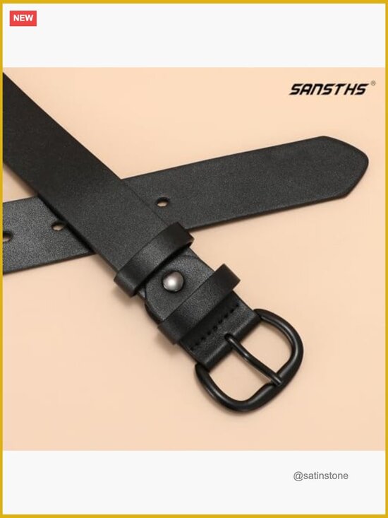 Faux Leather Belt for Jeans Pants Dresses 1.25 Inch